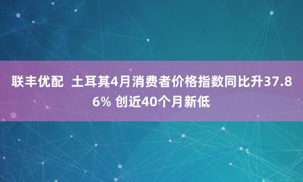 联丰优配  土耳其4月消费者价格指数同比升37.86% 创近40个月新低