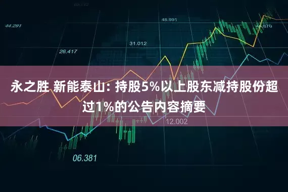 永之胜 新能泰山: 持股5%以上股东减持股份超过1%的公告内容摘要